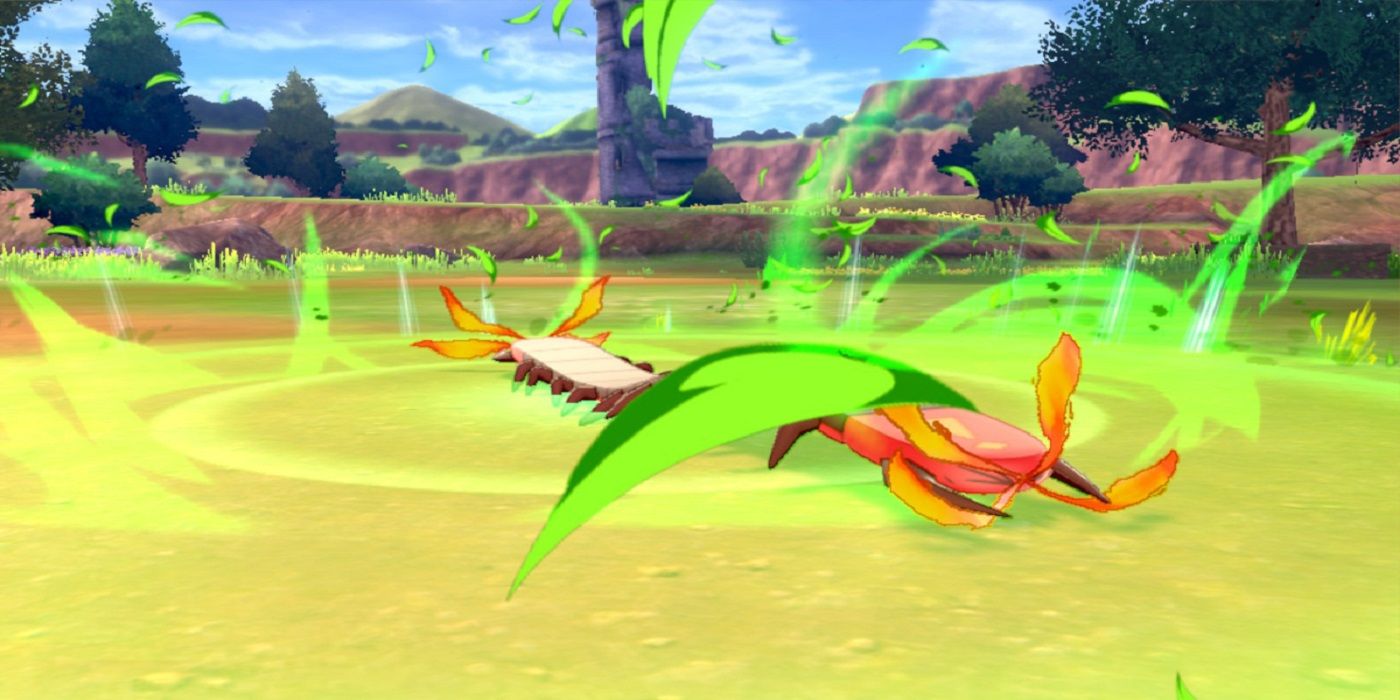 Pokemon Grass type move Power Whip in Pokemon Sword and Shield