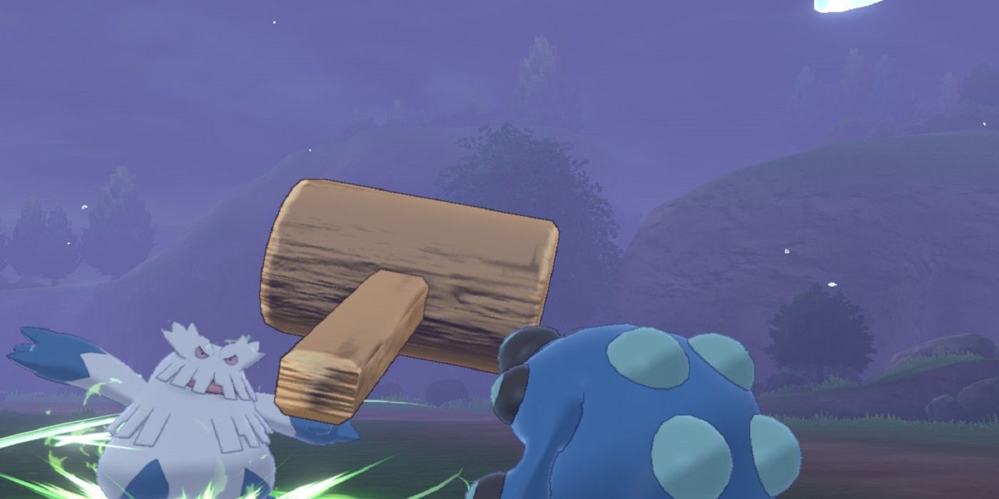 Pokemon Abomasnow using Wood Hammer in Pokemon Sword and Shield