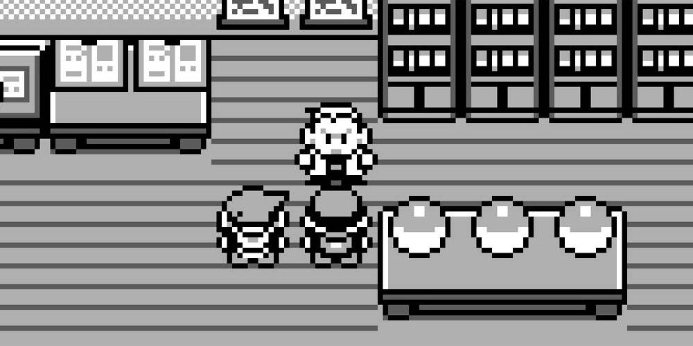 Professor Oak with Red and Blue in Pokemon Red Blue