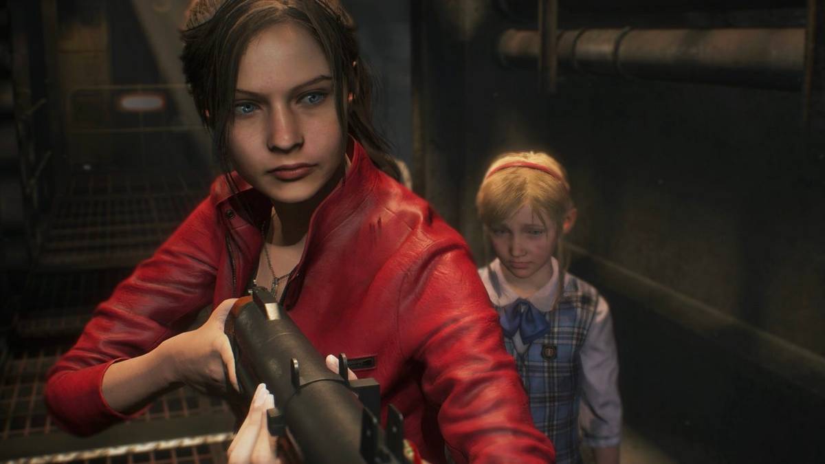 Resident Evil 2 Claire holding gun