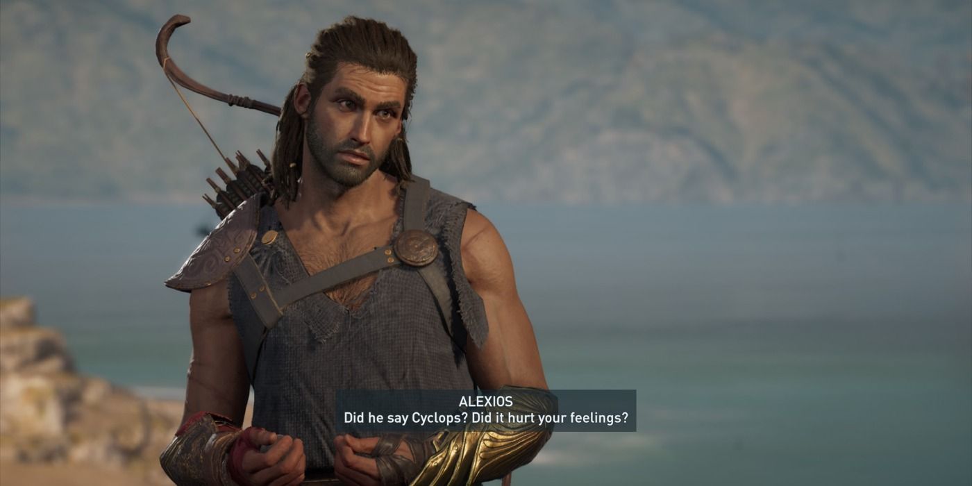 image of Alexios being sassy in Assassin's Creed Odyssey