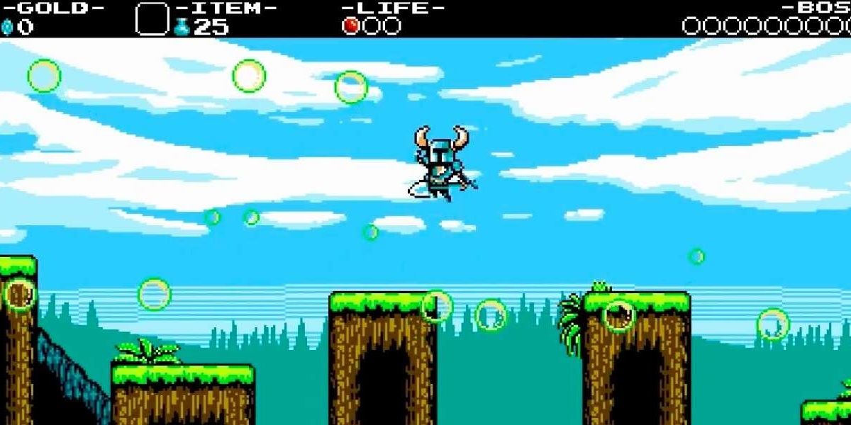 Shovel Knight platforming gameplay