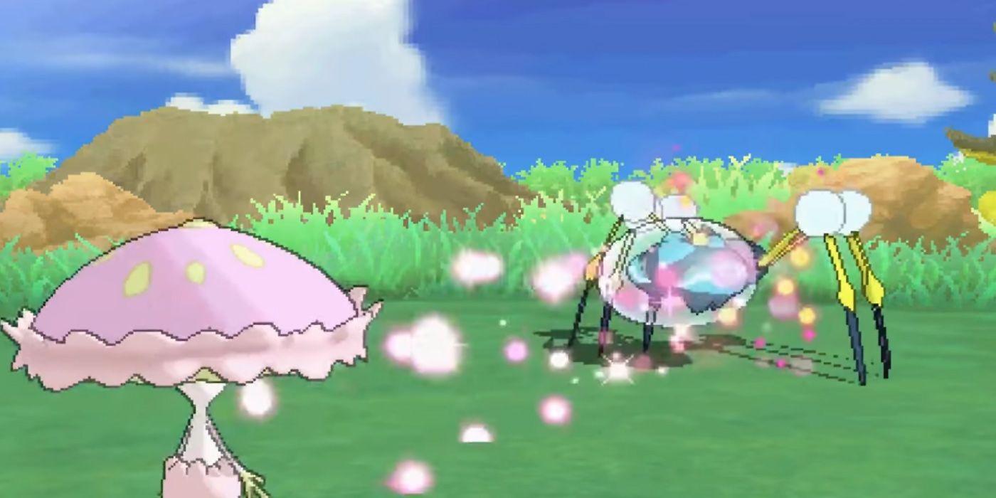 The Grass type move Strength Sap being used in Pokemon Sword and Shield