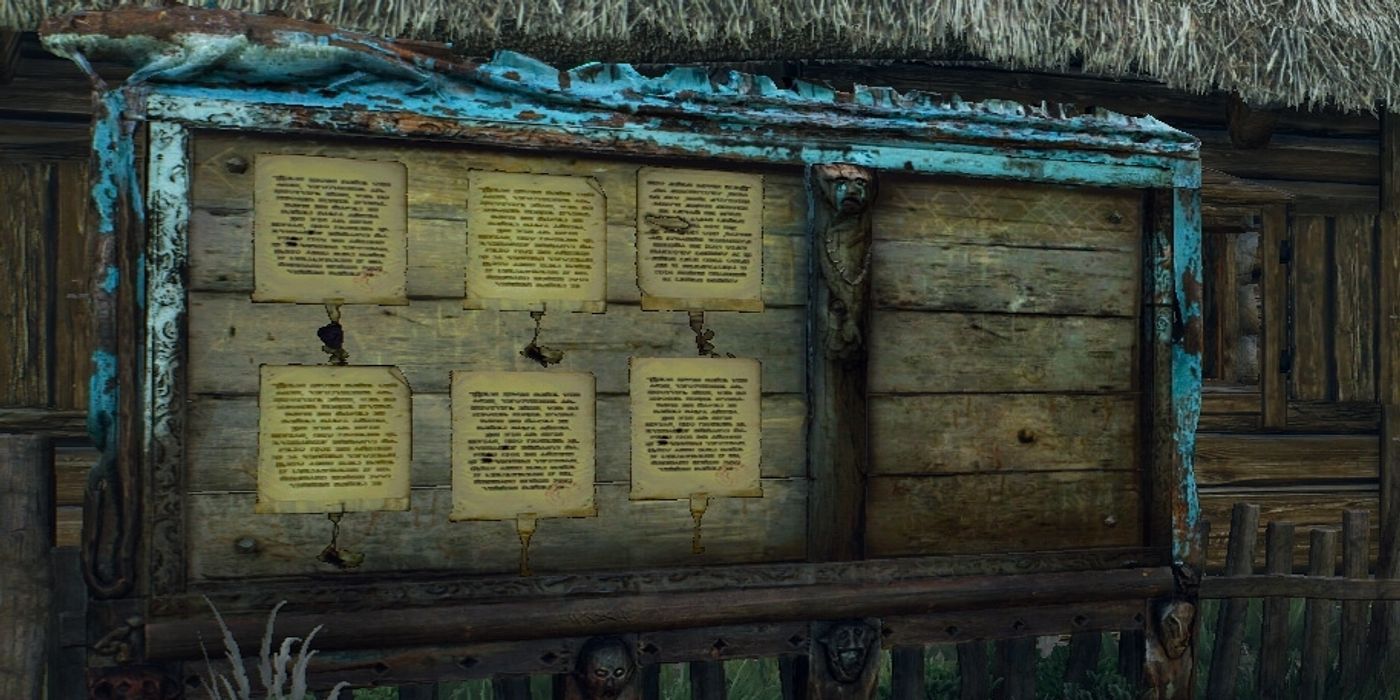 The Witcher 3 notice board