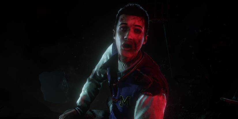 Matt holding flare gun.