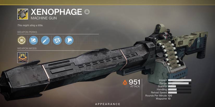 xenophage heavy machine gun