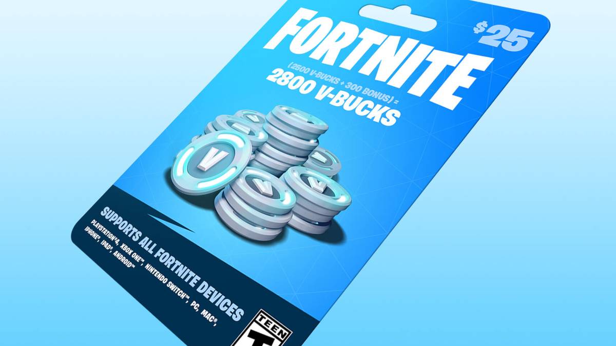 fortnite $25 gift card v-bucks