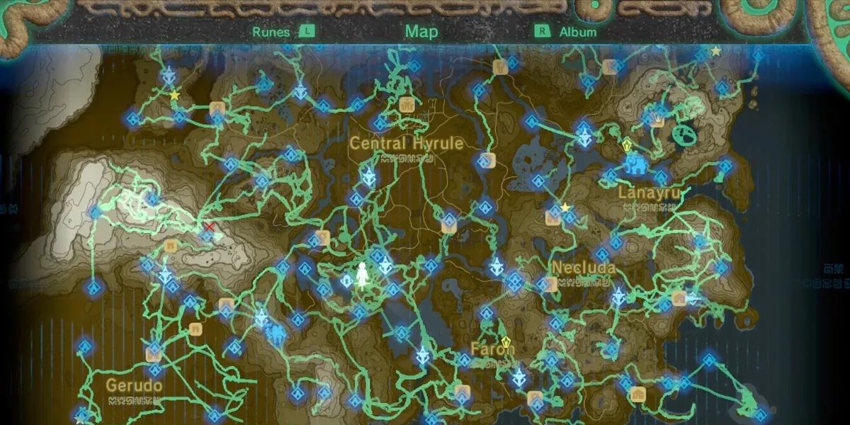 The map in Breath of the Wild