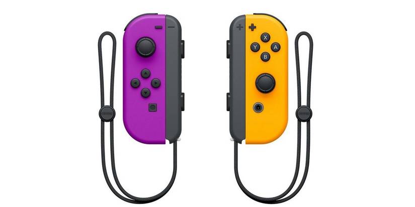 nintendo switch joy con purple yellow pair