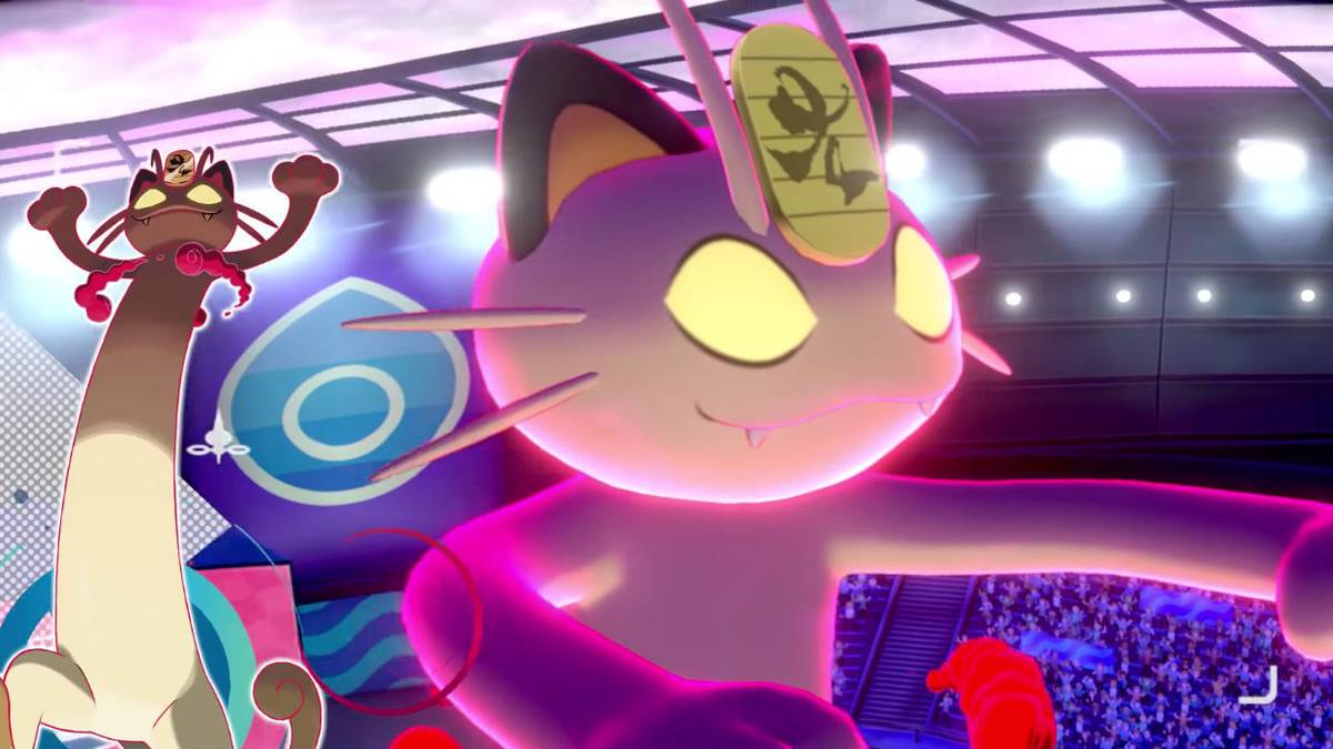 pokemon sword shield meowth gigantamax memes