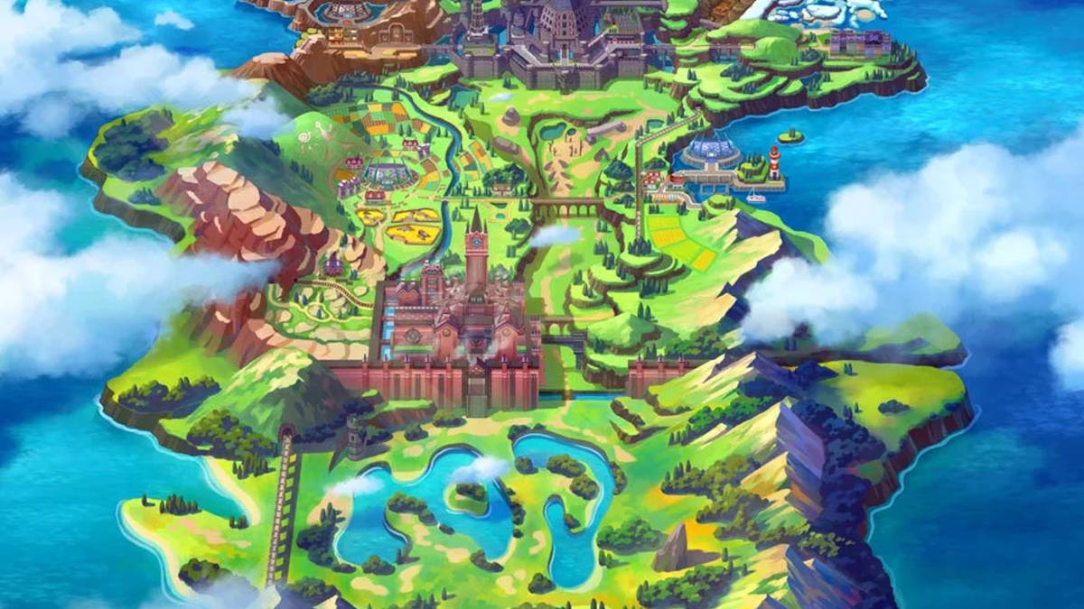 pokemon sword shield galar region map