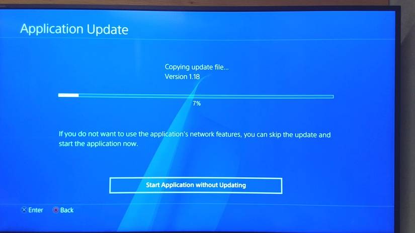 copying an update file on PS4