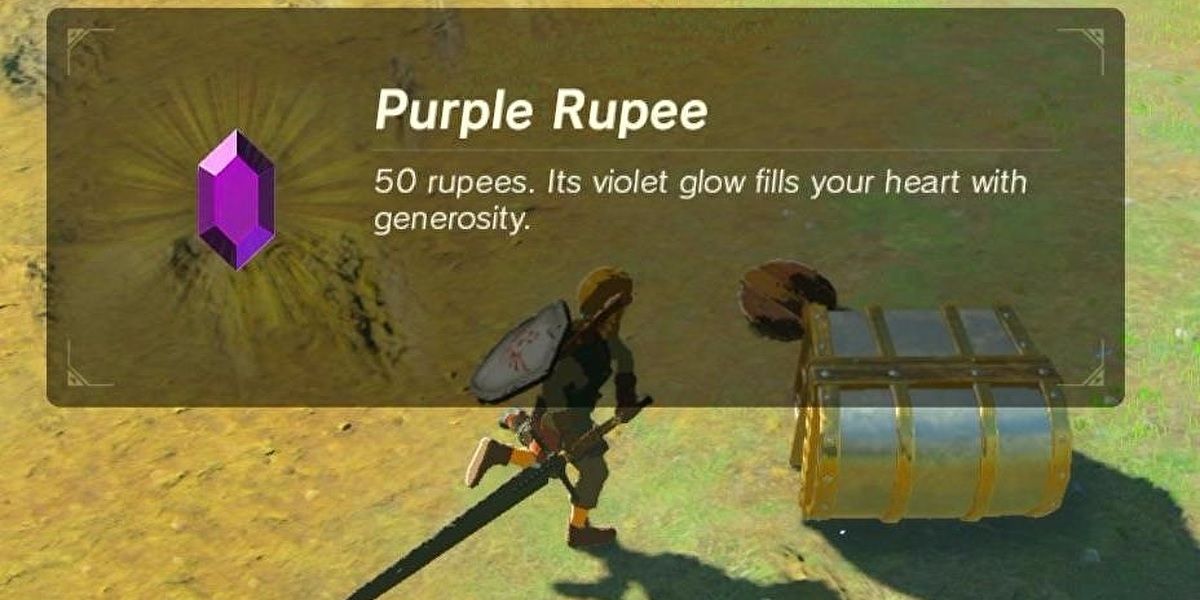 A Purple Rupee in Breath of the Wild