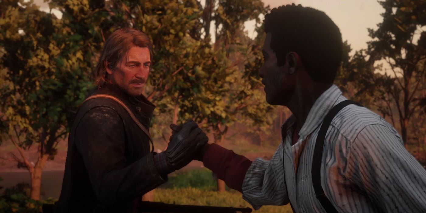 Arthur and Lenny from Red Dead Redemption 2