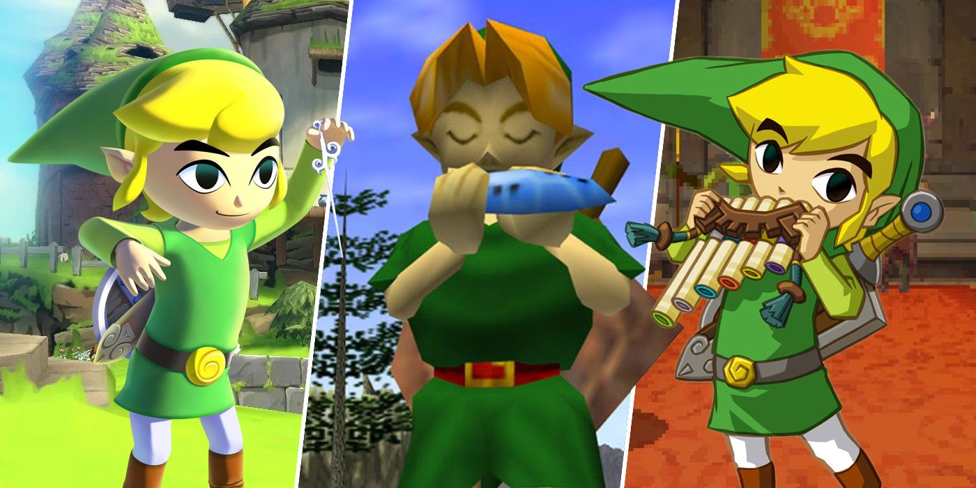 Windwaker, Ocarina of Time и Духовная флейта из The Legend of Zelda