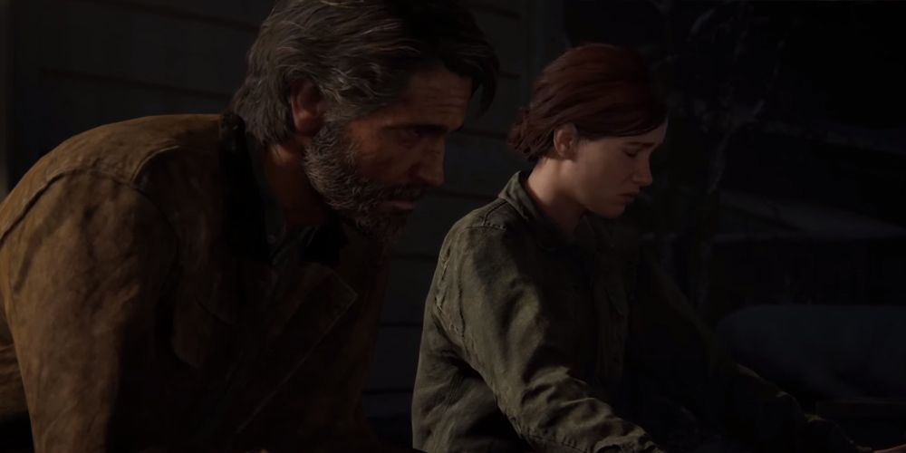 Ellie and Joel talk in the Last of Us Part 2