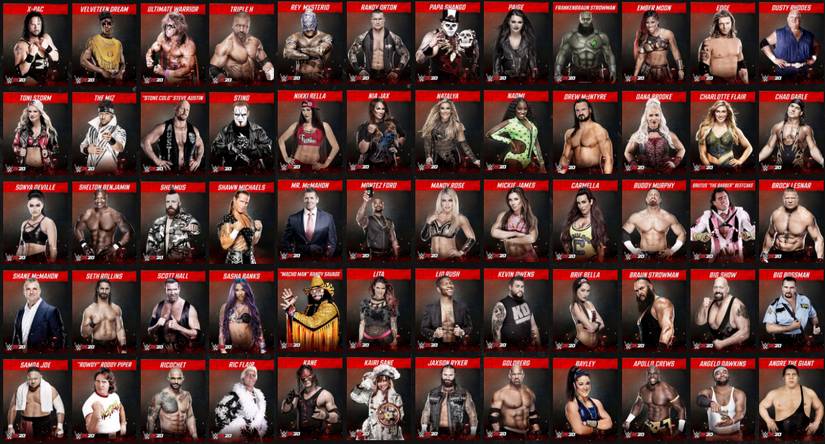 wwe 2k20 full roster list 1