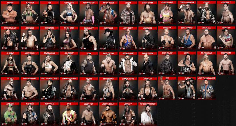 wwe 2k20 full roster list 2
