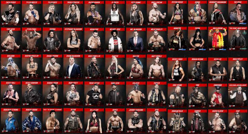 wwe 2k20 full roster list 3