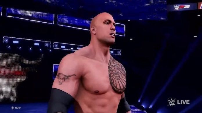 wwe 2k20 rock face