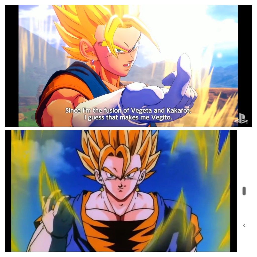 Vegito in DBZK and anime