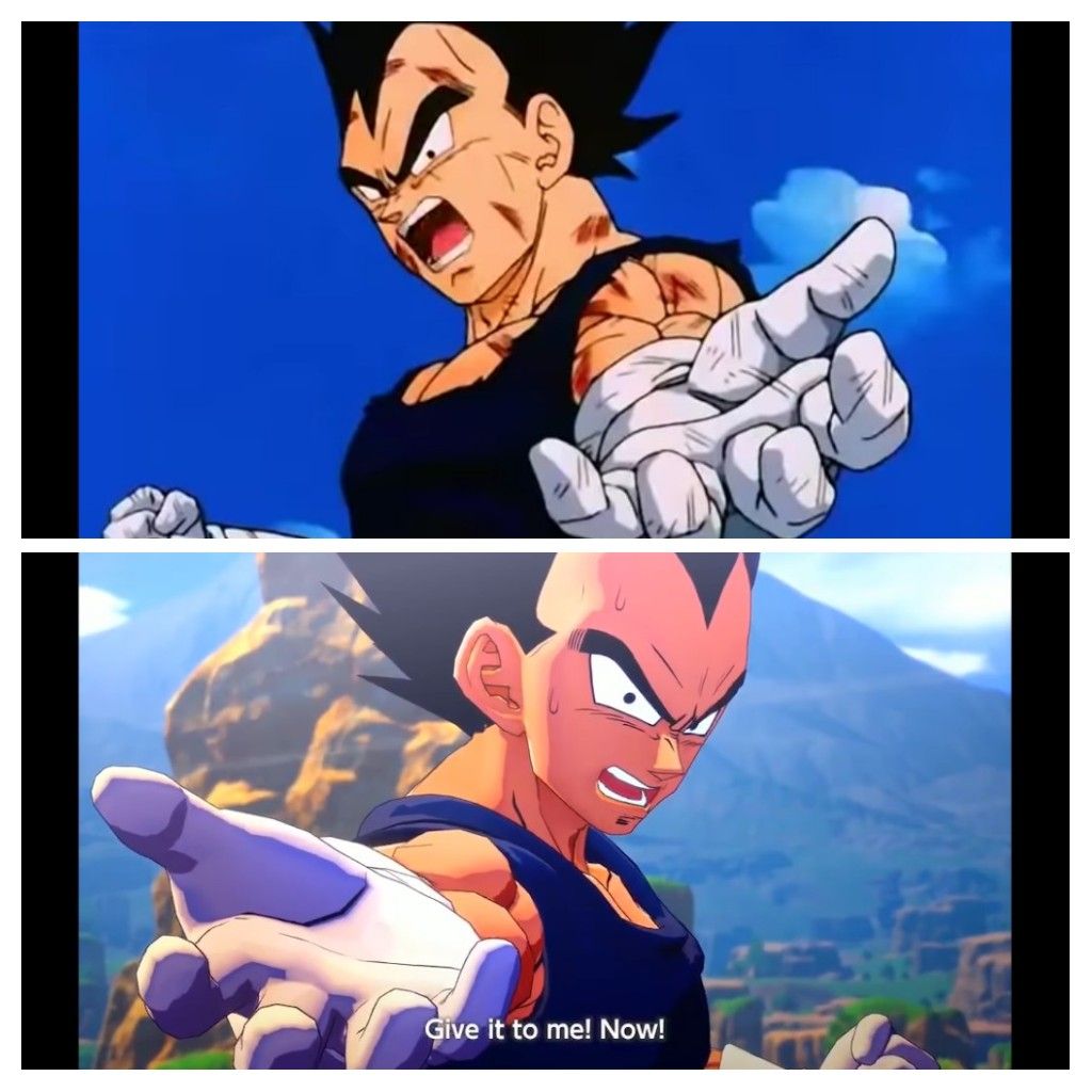 Vegeta in DBZK and anime