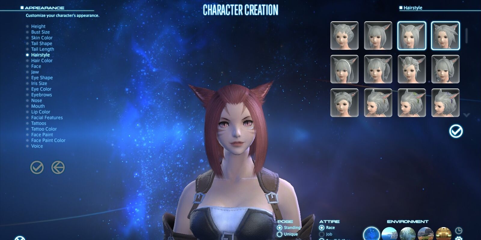 Character creation in Final Fantasy 14
