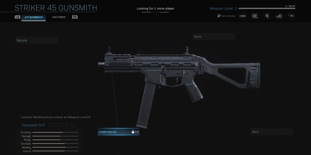 Call Of Duty Modern Warfare Striker 45 In Gunsmith