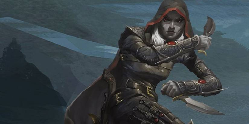 Dungeons and Dragons Rogue wielding daggers