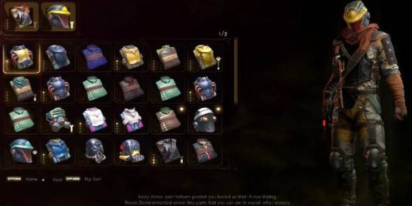 Leaded Armor Outer Worlds menu screen