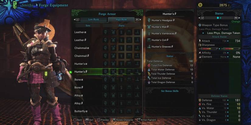 Monster Hunter World Hunter Beta Armor