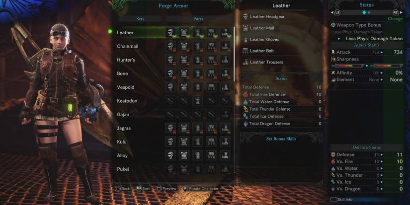 Monster Hunter World Leather Female