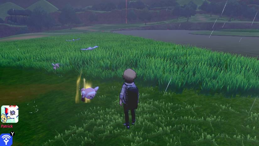 pokemon sword shield glowing pokemon brilliant aura