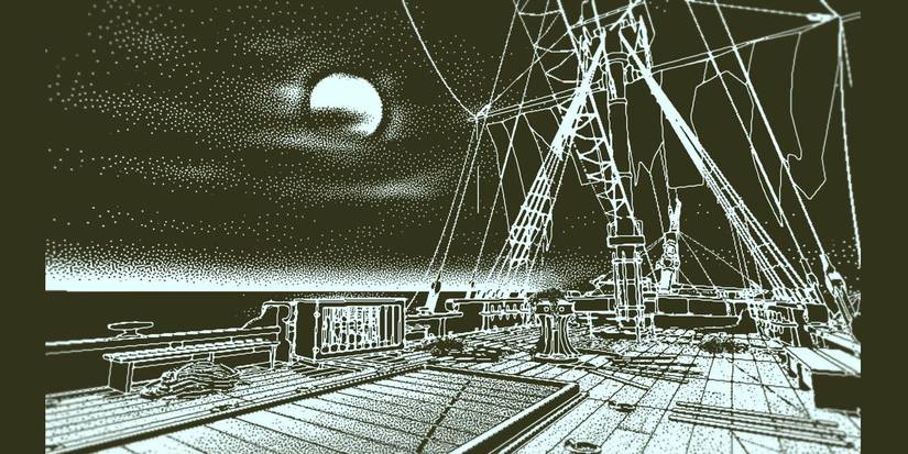 Return of the Obra Dinn - player on a ship 