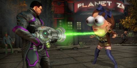 Firing a laser in Saints Row 4