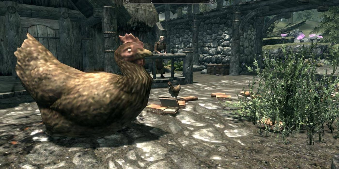 Skyrim guards are chickens mod