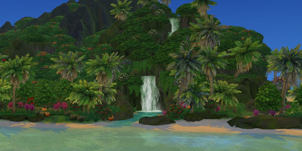 The Sims 4 Waterfall