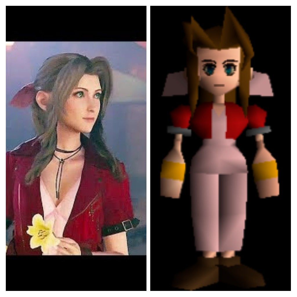 Final fantasy VII Remake aerith Gainsborough old vs new