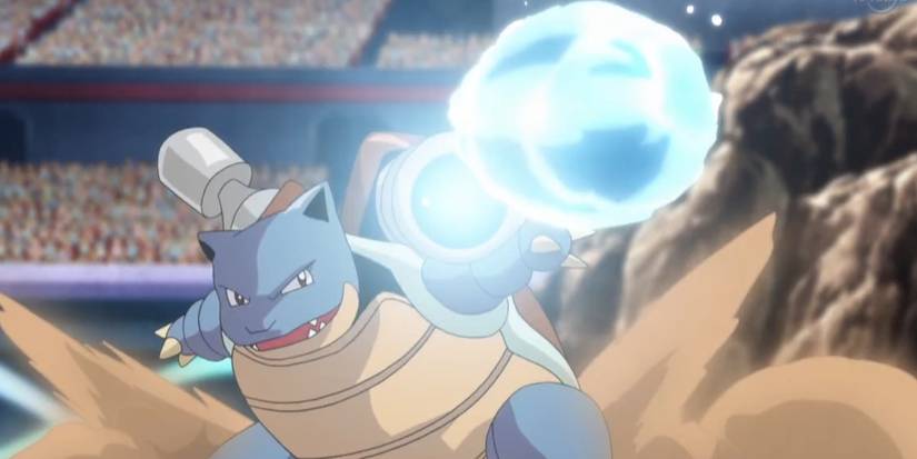Blastoise using Hydro Cannon in Pokemon