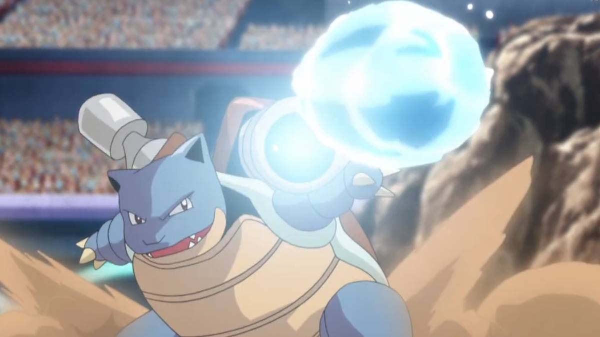 Blastoise using Hydro Cannon in Pokemon