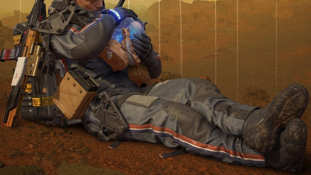 death stranding sam sitting