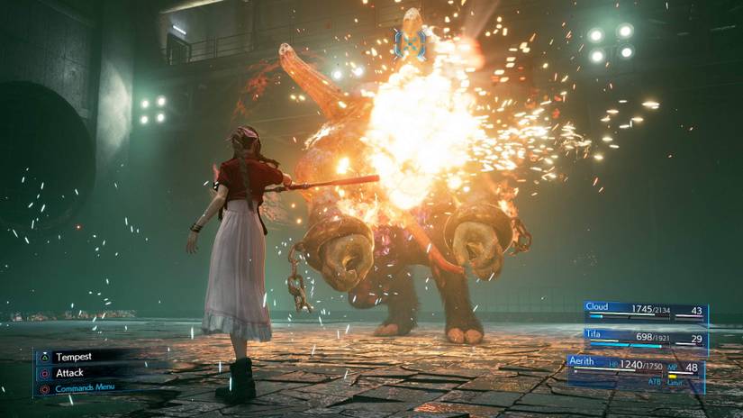 final fantasy 7 remake aerith casting fire