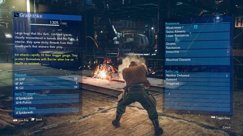 final fantasy 7 remake barret assessing opponent