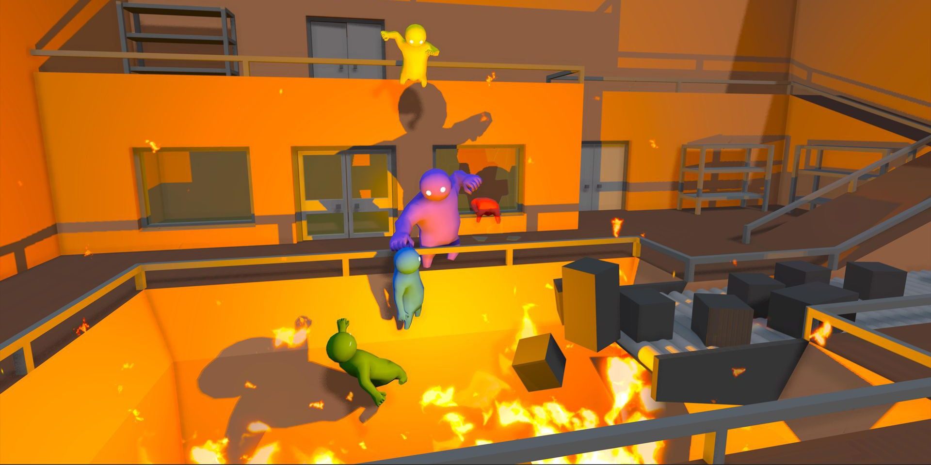 Gang Beasts factory stage