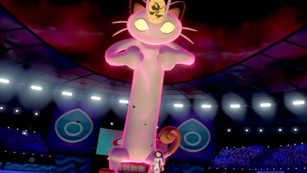 gigantamax mewoth with trainer