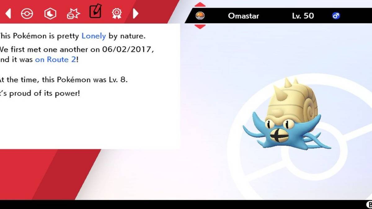 hacked pokemon omastar sword and shield
