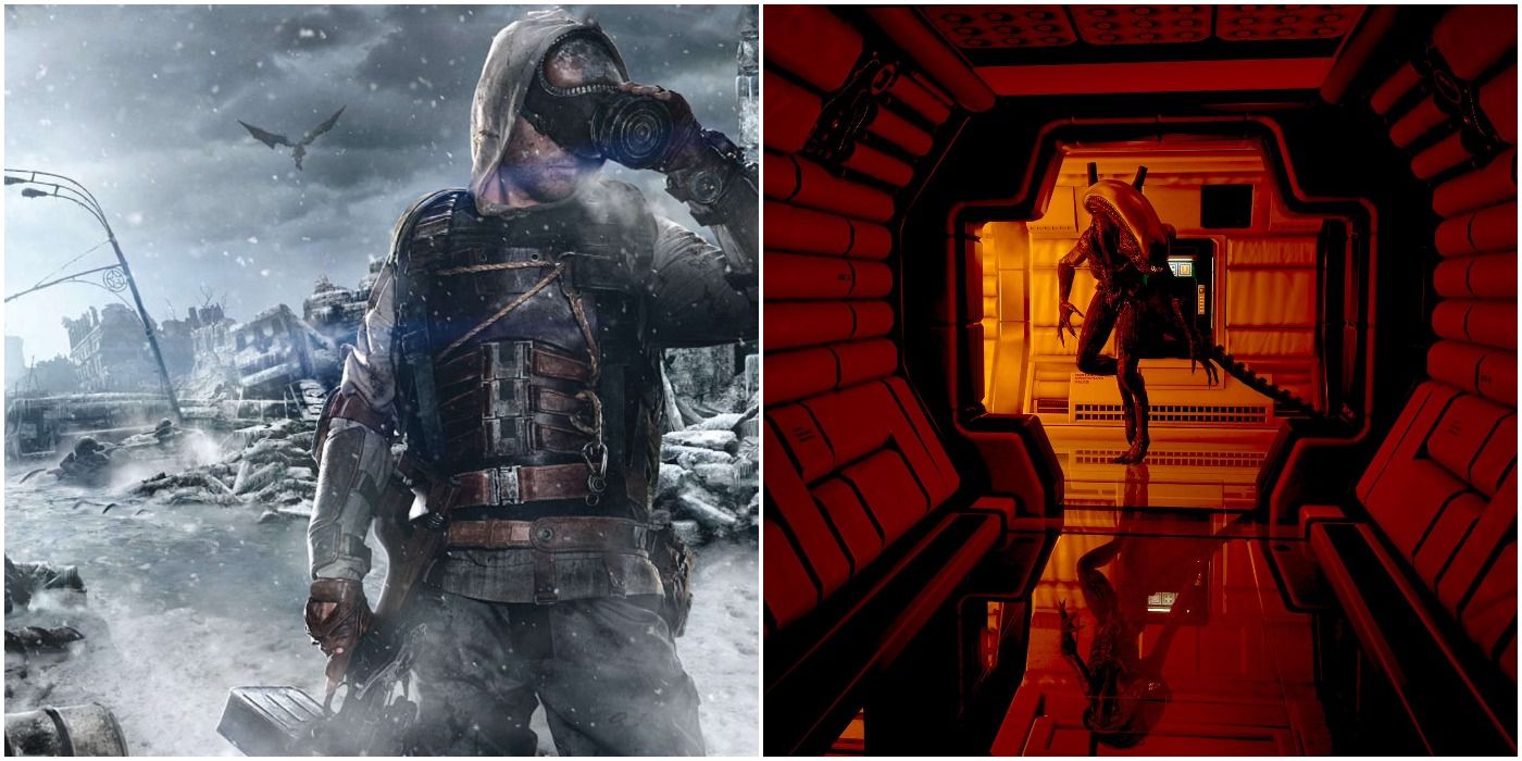 (Left) Character in the snow - Metro Exodus (Right) Alien from Alien Isolation