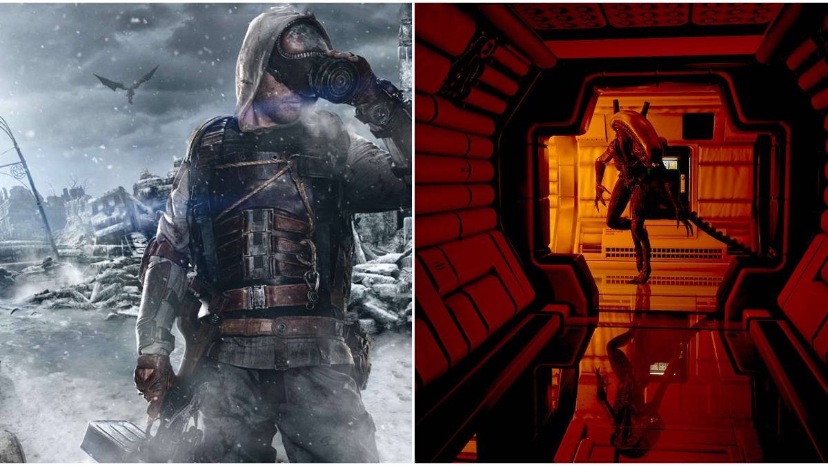 (Left) Character in the snow - Metro Exodus (Right) Alien from Alien Isolation