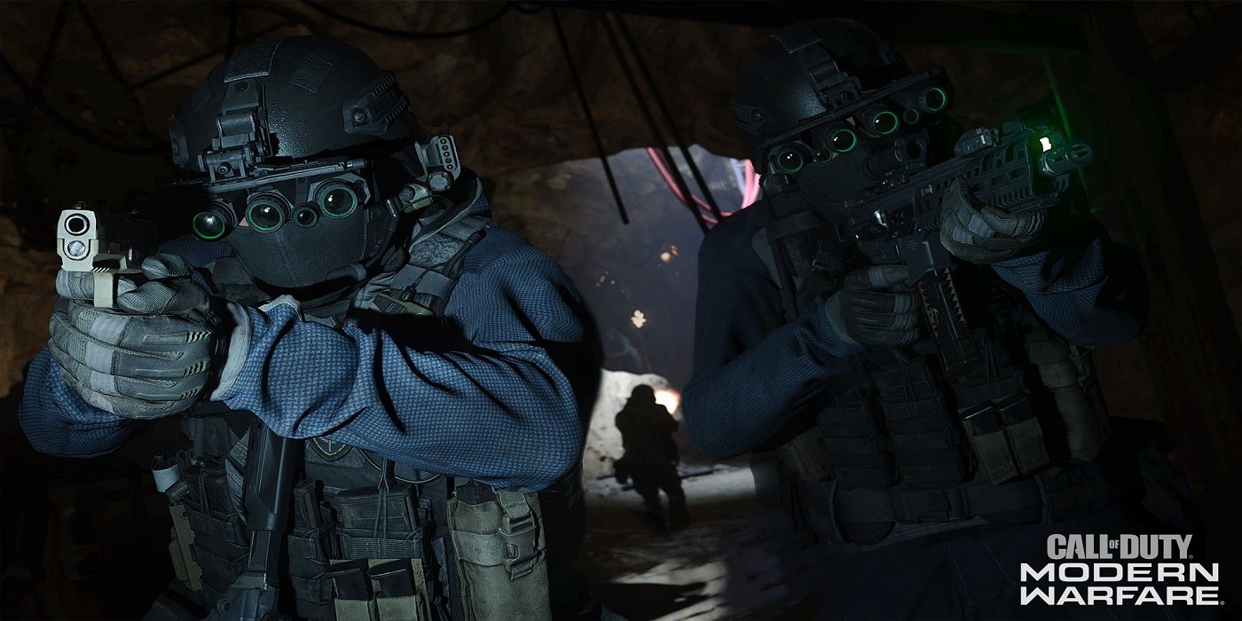 Tactical headgear in Modern Warfare.