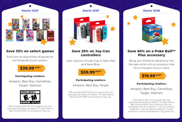 Nintendo Black Friday Sales Prices Revealed Game Rant